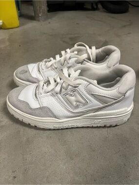 New Balance White Gray Low-Top Sneakers